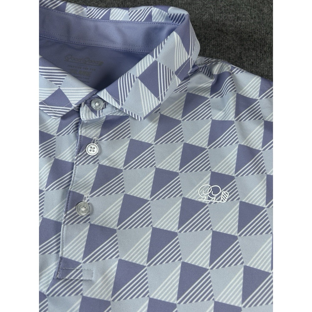 Good Good Golf Polo Shirt Men's 2XL Multicolor‎ Performance Stretch Lightweight